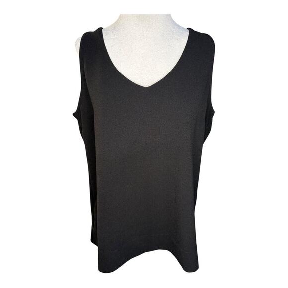 Philosophy Tops - NEW Philosophy Women's Black Sleeveless V-Neck Tank Top Size Large Casual NWT